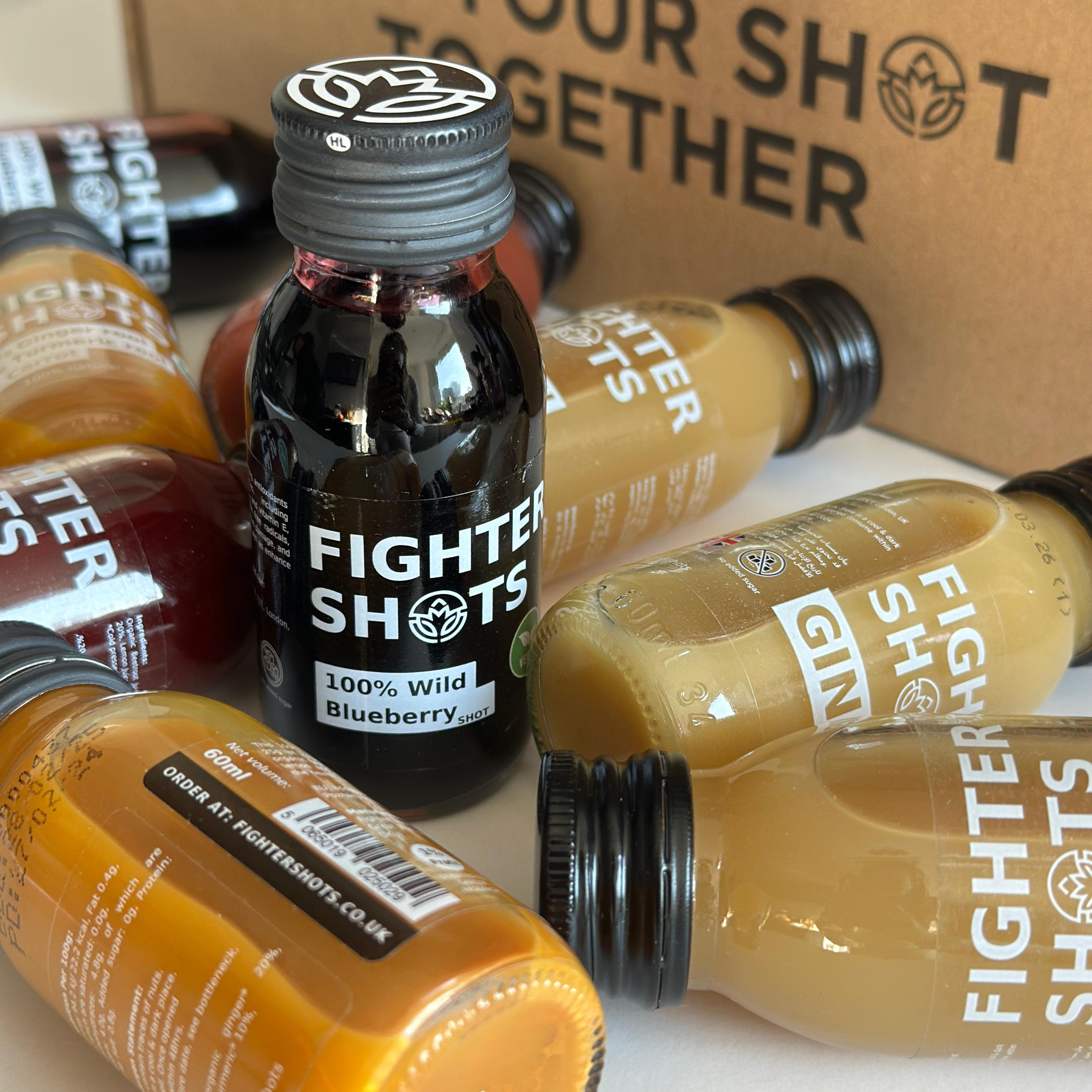 Fighter Shots Wild Blueberry | 100% Natural Cold-Pressed Wild Blueberry Shot