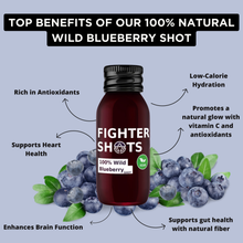 Load image into Gallery viewer, Fighter Shots Wild Blueberry 1 or 12x 60ml | 100% Natural Cold-Pressed Wild Blueberry Shot