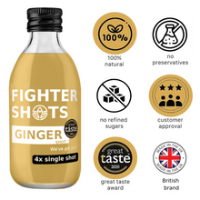 Load image into Gallery viewer, Fighter Shots 100% Natural Ginger Dosing bottle - 250ml