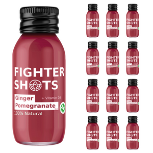 Fighter Shots Ginger + Pomegranate Shot + Vitamin D (12x60ml)