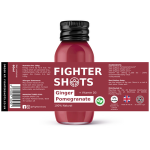 Fighter Shots Ginger + Pomegranate Shot + Vitamin D (12x60ml)