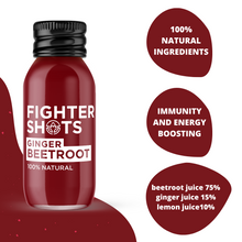 Load image into Gallery viewer, Fighter Shots 100% VEGAN Ginger + Beetroot, 6 or 12 x 60ml