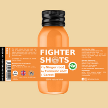 Load image into Gallery viewer, Carrot + Ginger + Turmeric Shot single or  12 x 60ml