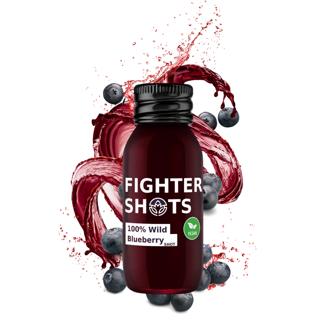 Fighter Shots Wild Blueberry 1 or 12x 60ml | 100% Natural Cold-Pressed Wild Blueberry Shot