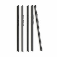 Stainless steel reusable straw - 1 unit + cleaning brush